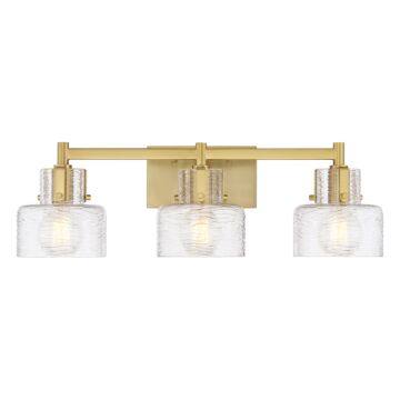 Dover 3-Light Bathroom Vanity Light in Warm Brass