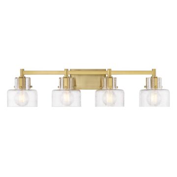 Dover 4-Light Bathroom Vanity Light in Warm Brass