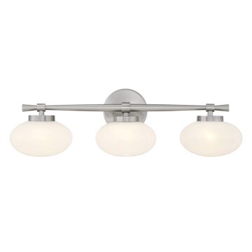 Barrow 3-Light Bathroom Vanity Light in Satin Nickel