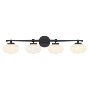 Barrow 4-Light Bathroom Vanity Light in Matte Black
