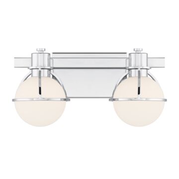 Pierce 2-Light Bathroom Vanity Light in Chrome