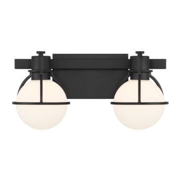 Pierce 2-Light Bathroom Vanity Light in Matte Black