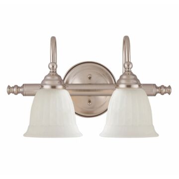 Savoy House Brunswick 2 Light Bathroom Vanity Light in Satin Nickel