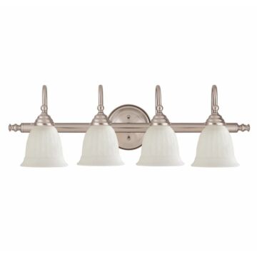 Savoy House Brunswick 4 Light Bathroom Vanity Light in Satin Nickel
