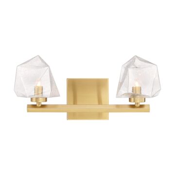 Castello 2-Light Bathroom Vanity Light in Warm Brass