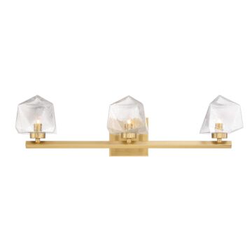 Castello 3-Light Bathroom Vanity Light in Warm Brass