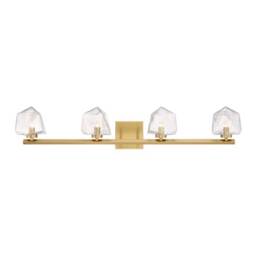 Castello 4-Light Bathroom Vanity Light in Warm Brass