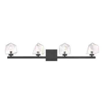 Castello 4-Light Bathroom Vanity Light in Matte Black