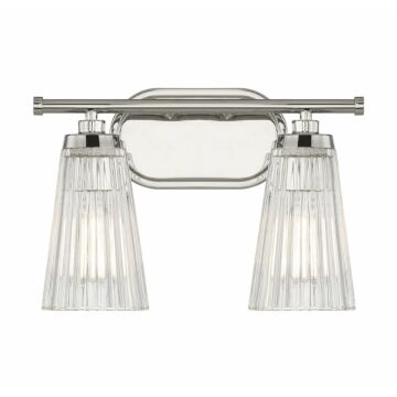 Chantilly Two Light Bathroom Vanity in Polished Nickel by Savoy House