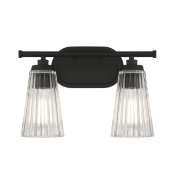 Chantilly Two Light Bathroom Vanity in Matte Black by Savoy House