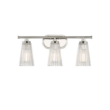 Chantilly Three Light Bathroom Vanity in Polished Nickel by Savoy House