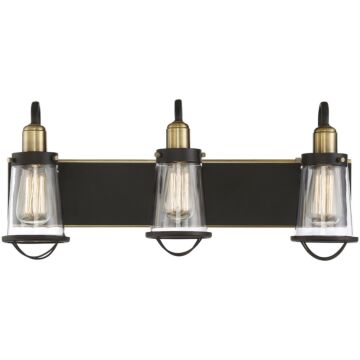 Lansing Three Light Bath Bar in English Bronze and Warm Brass by Savoy House