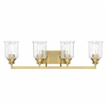 Savoy House Hampton 4 Light Bathroom Vanity Light in Warm Brass