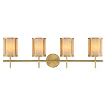 Camden Four Light Bathroom Vanity in Warm Brass by Savoy House