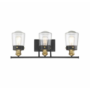 Macauley Three Light Bath Bar in Vintage Blackith Warm Brass by Savoy House