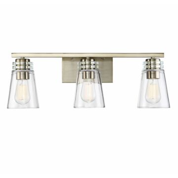 Savoy House Brannon 3 Light Bathroom Vanity Light in Noble Brass