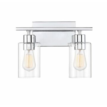 Lambert Two Light Bath Bar in Polished Chrome by Savoy House