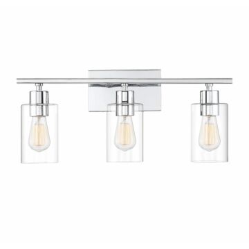 Savoy House Lambert 3 Light Bathroom Vanity Light in Polished Chrome