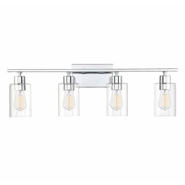Savoy House Lambert 4 Light Bathroom Vanity Light in Polished Chrome