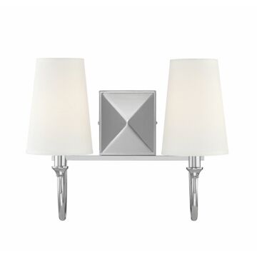 Cameron Two Light Bath Bar in Polished Nickel by Savoy House