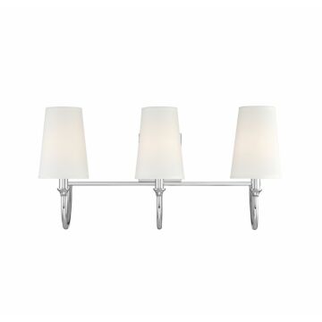 Cameron Three Light Bath Bar in Polished Nickel by Savoy House