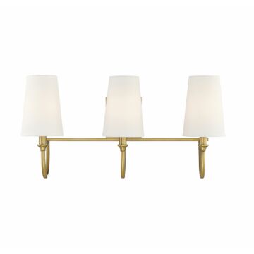 Cameron Three Light Bath Bar in Warm Brass by Savoy House