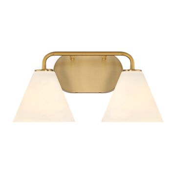 Blair Two Light Bathroom Vanity in Warm Brass by Savoy House