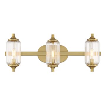 Holton 3-Light Bathroom Vanity Light in Warm Brass