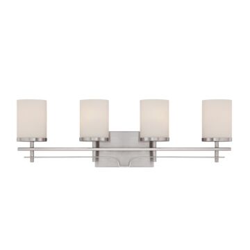 Colton Four Light Bath Bar in Satin Nickel by Savoy House