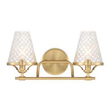 Candler Two Light Bathroom Vanity in Warm Brass by Savoy House