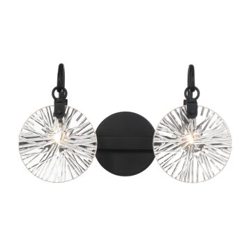 Addison Two Light Bathroom Vanity in Matte Black by Savoy House