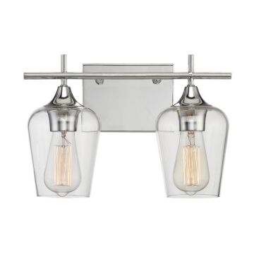 Octave Two Light Bath Bar in Polished Chrome by Savoy House