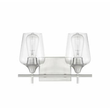 Savoy House Octave 2 Light Bathroom Vanity Light in Satin Nickel