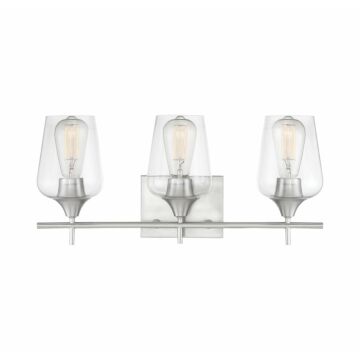 Savoy House Octave 3 Light Bathroom Vanity Light in Satin Nickel