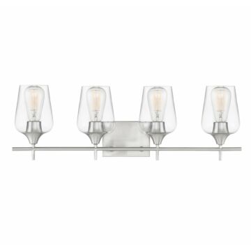 Octave Four Light Bath Bar in Satin Nickel by Savoy House