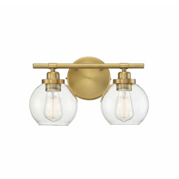 Carson Two Light Bath Bar in Warm Brass by Savoy House