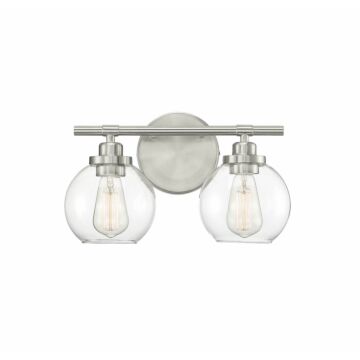 Carson Two Light Bath Bar in Satin Nickel by Savoy House