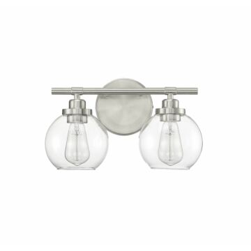 Savoy House Carson 2 Light Bathroom Vanity Light in Satin Nickel