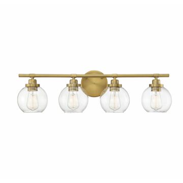 Carson Four Light Bath Bar in Warm Brass by Savoy House