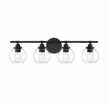 Carson Four Light Bath Bar in Matte Black by Savoy House