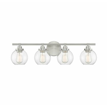 Carson Four Light Bath Bar in Satin Nickel by Savoy House