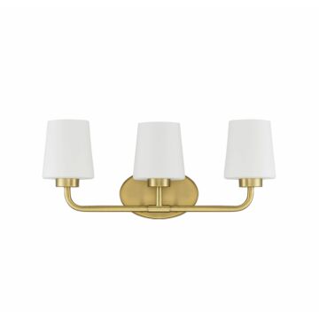 Savoy House Capra 3 Light Bathroom Vanity Light in Warm Brass