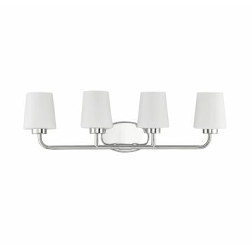 Savoy House Capra 4 Light Bathroom Vanity Light in Polished Nickel
