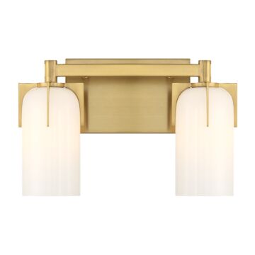 Caldwell Two Light Bathroom Vanity in Warm Brass by Savoy House