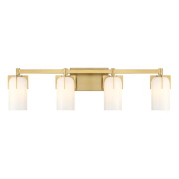 Caldwell Four Light Bathroom Vanity in Warm Brass by Savoy House
