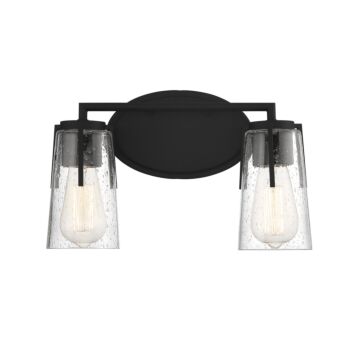 Sacremento Two Light Bath Bar in Black by Savoy House