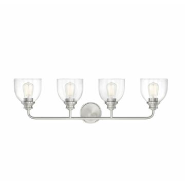 Vale Four Light Bath Bar in Satin Nickel by Savoy House