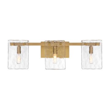 Genry Three Light Bathroom Vanity in Warm Brass by Savoy House