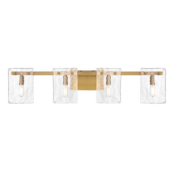 Genry Four Light Bathroom Vanity in Warm Brass by Savoy House