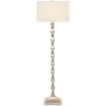 Lyndhurst 1-Light Floor Lamp in Silver Leaf